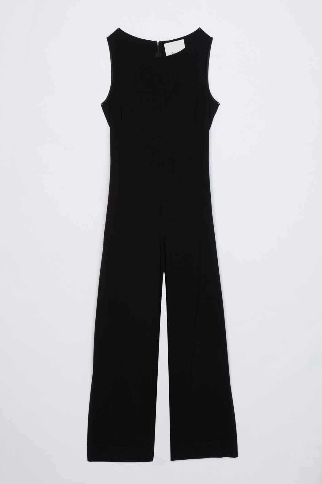 Crepe Column Jumpsuit Black