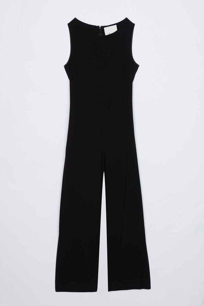 Crepe Column Jumpsuit Black