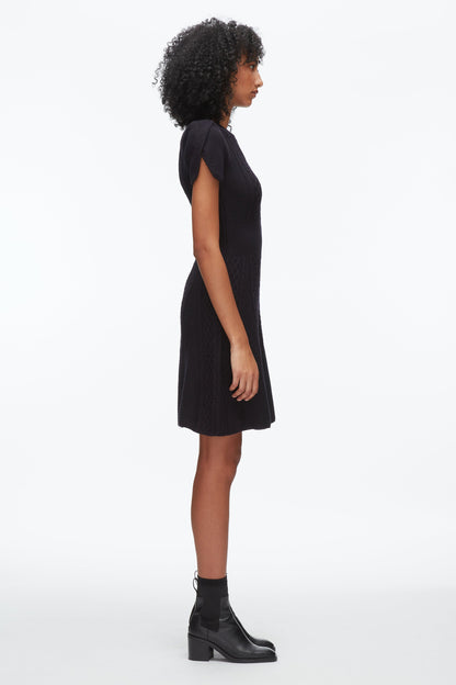 Cable Mix Tulip Dress Midnight