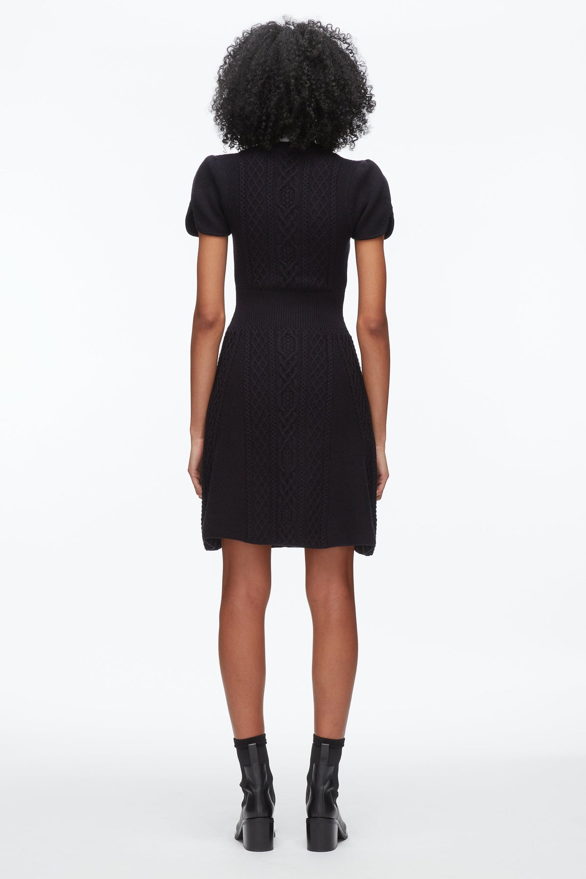 Cable Mix Tulip Dress Midnight