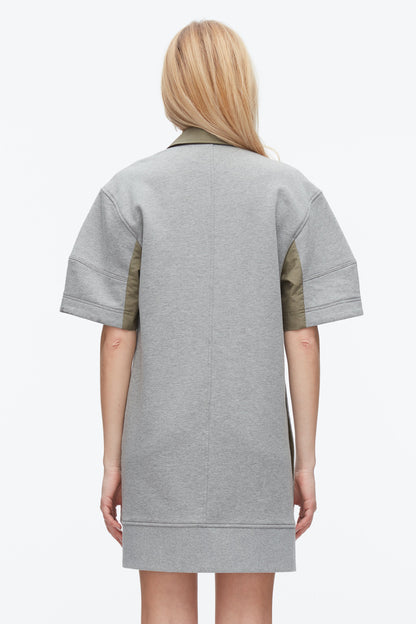 Terry Polo Dress Grey Melange-Army