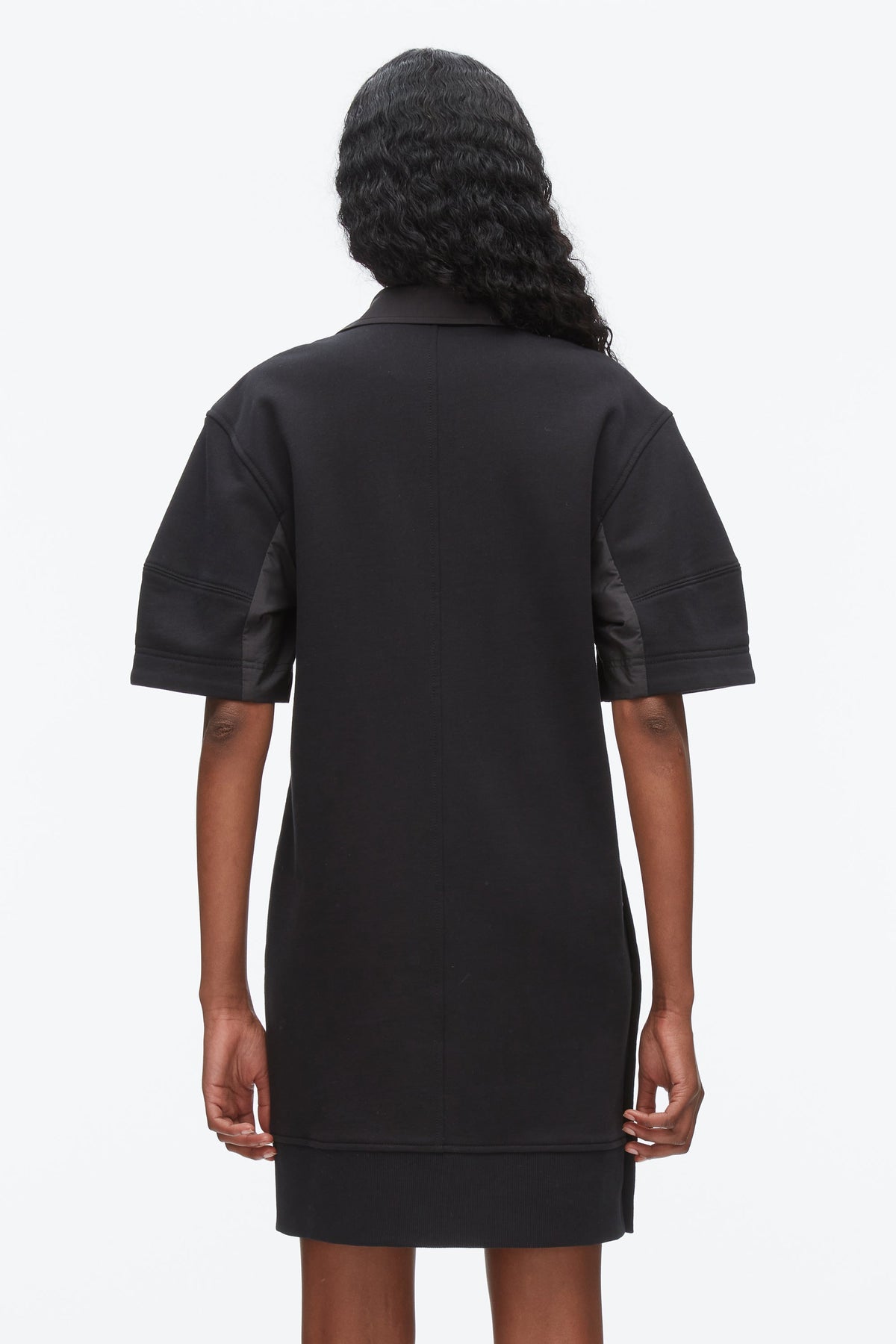 Terry Polo Dress Black-Black