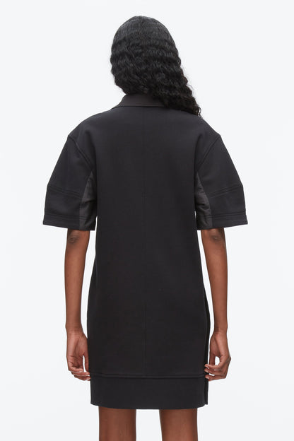 Terry Polo Dress Black-Black