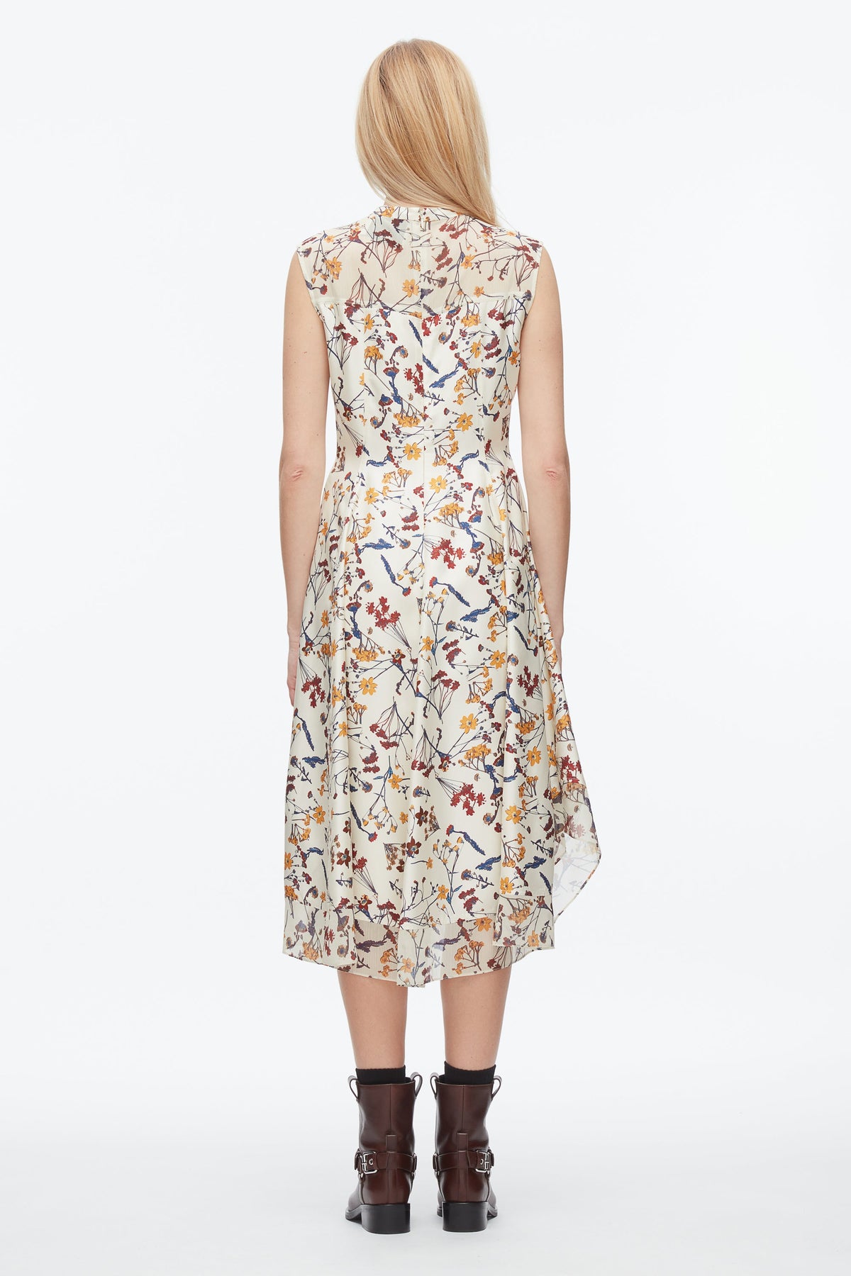 Bliss Floral Sleeveless Dress Parchment Multi
