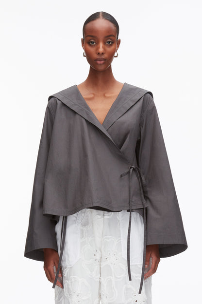 Sailor Wrap Shirt Slate