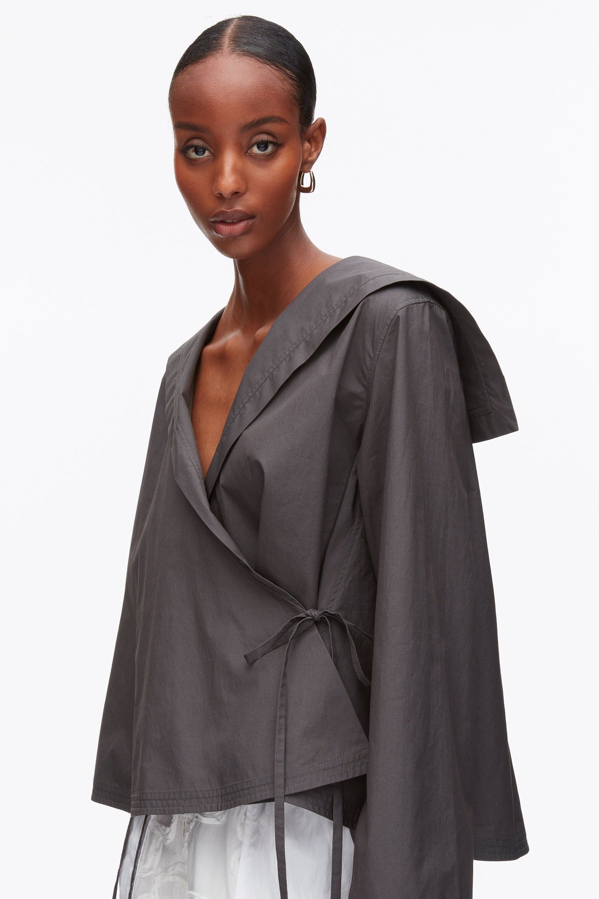 Sailor Wrap Shirt Slate