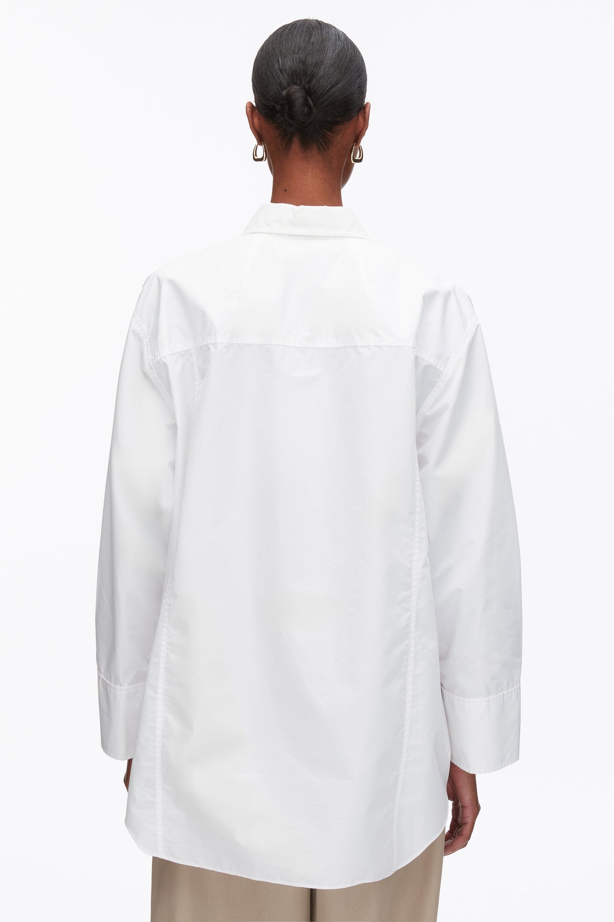 Embellished Oversize Shirt White