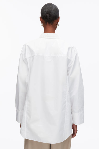Embellished Oversize Shirt White