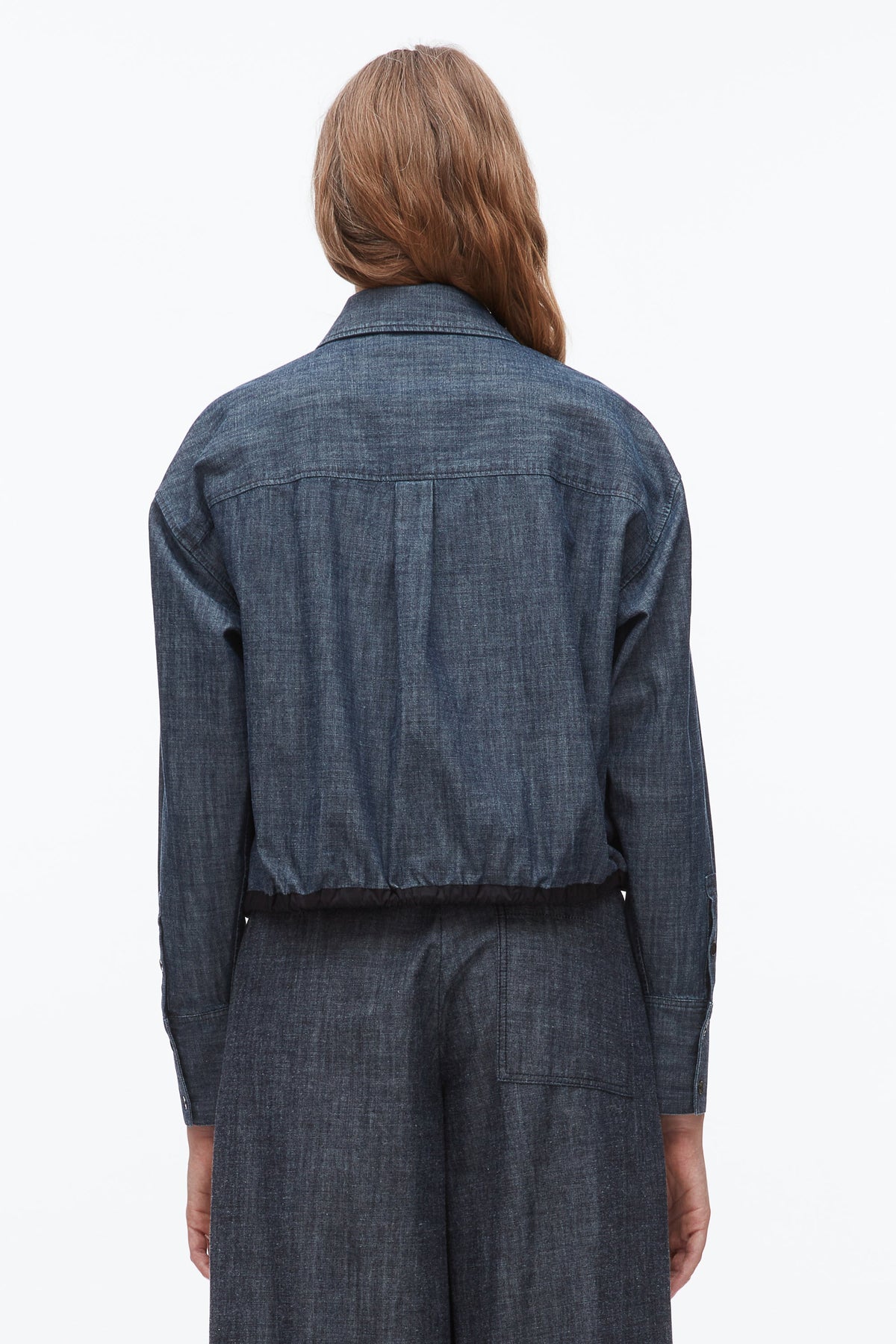 Cropped Chambray Shirt Washed Indigo