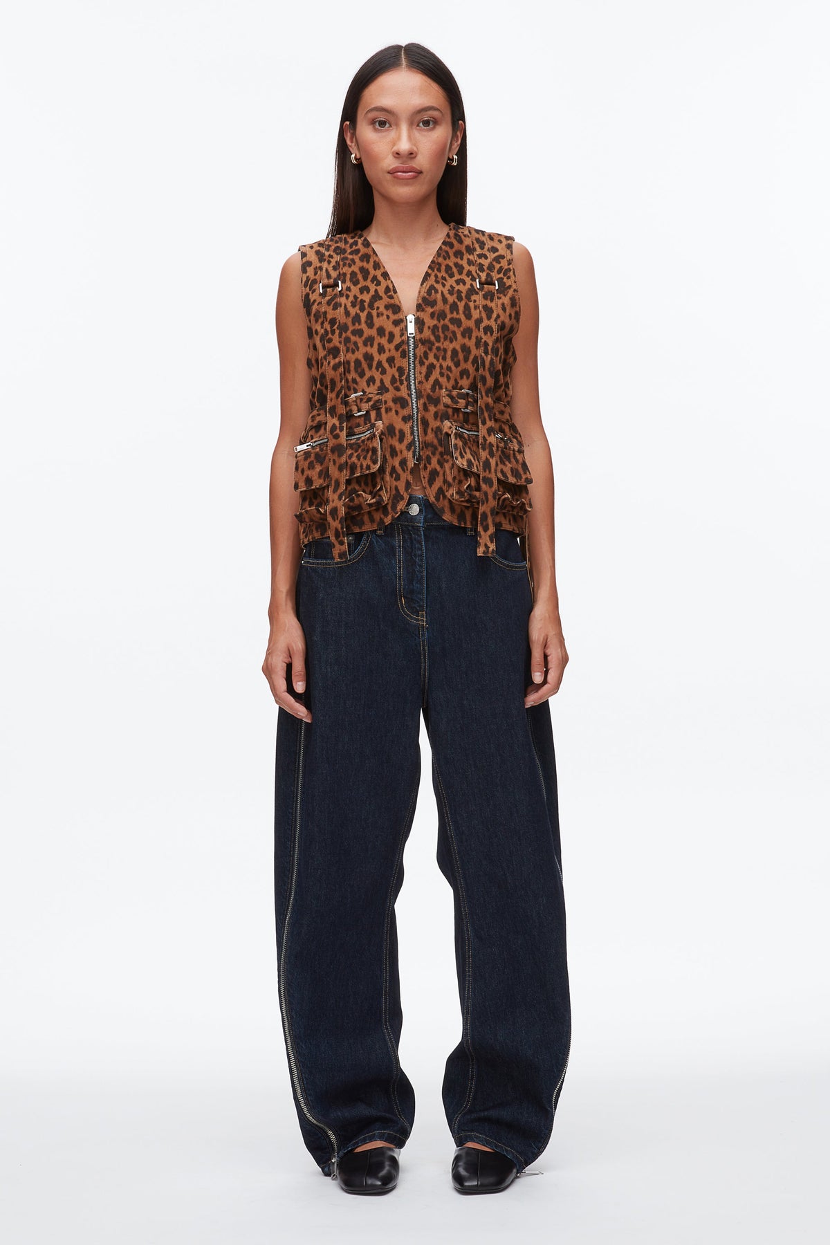 Leopard Print Field Vest Leopard