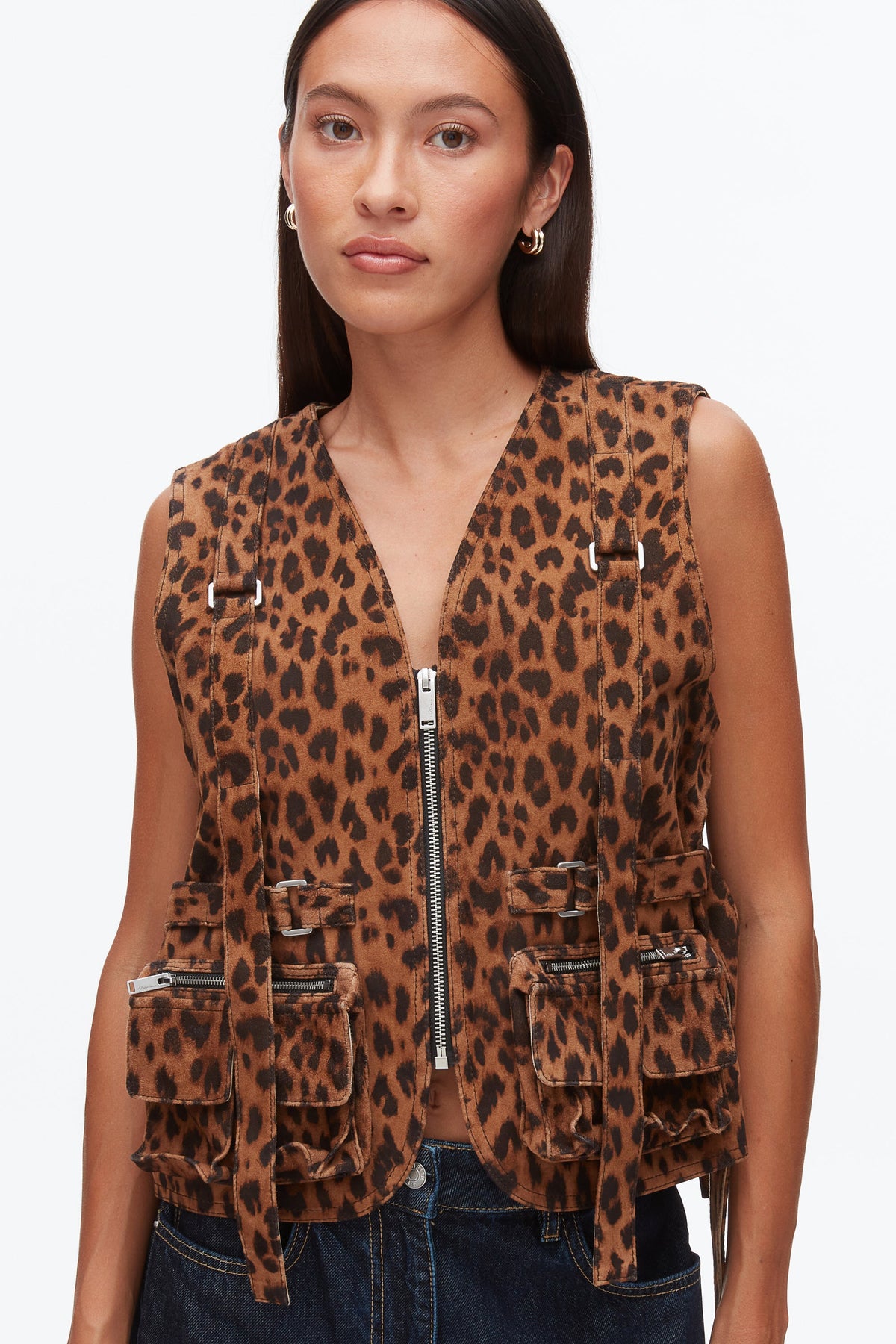 Leopard Print Field Vest Leopard