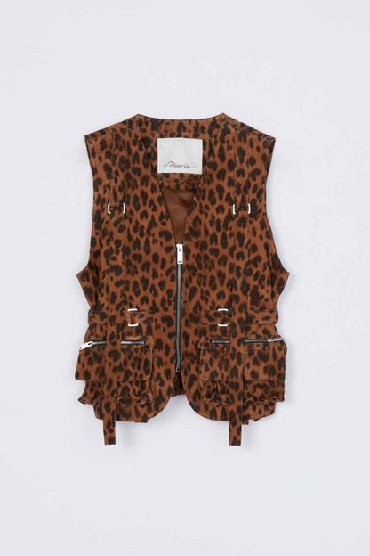 Leopard Print Field Vest Leopard