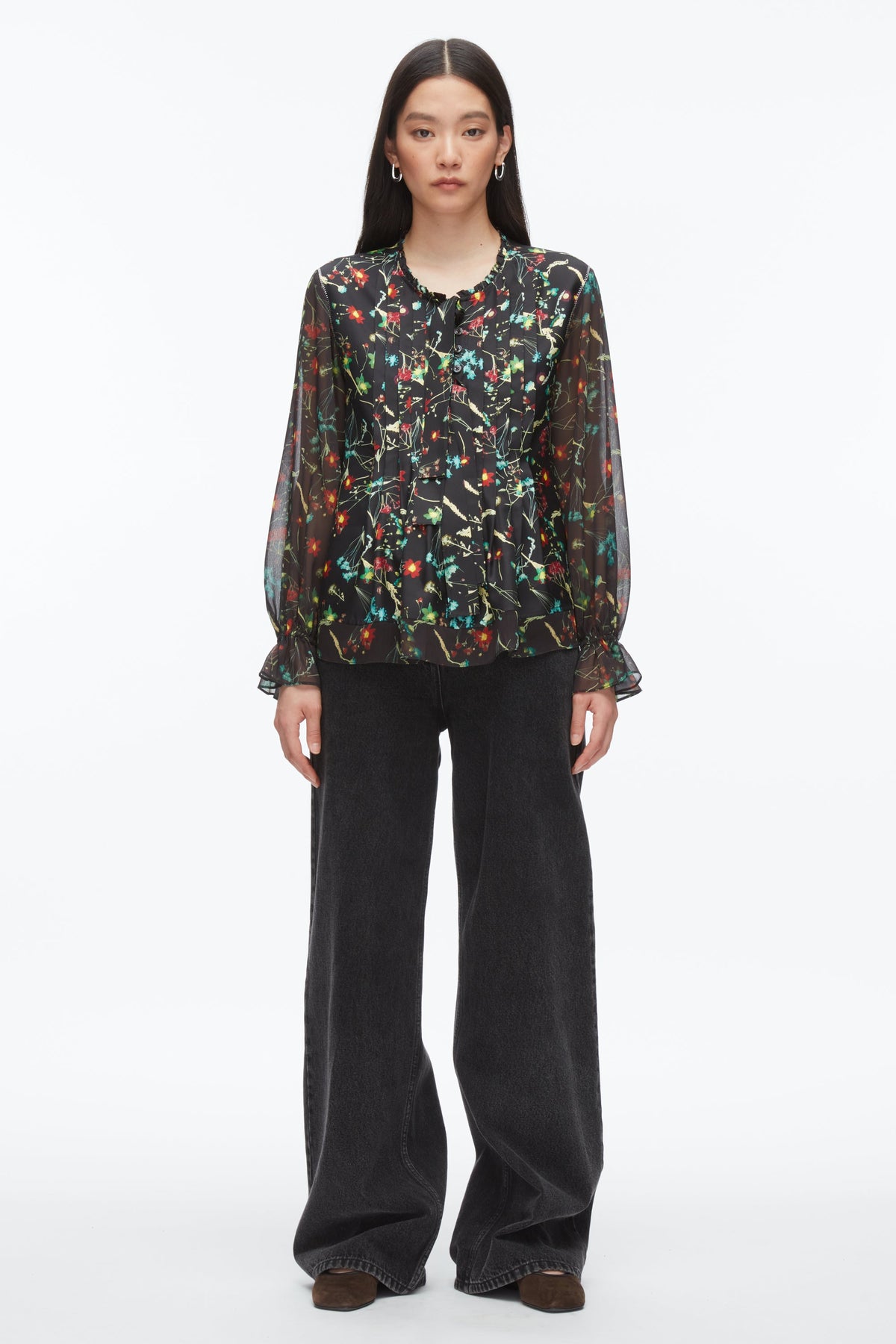 Bliss Floral Blouse Black Multi