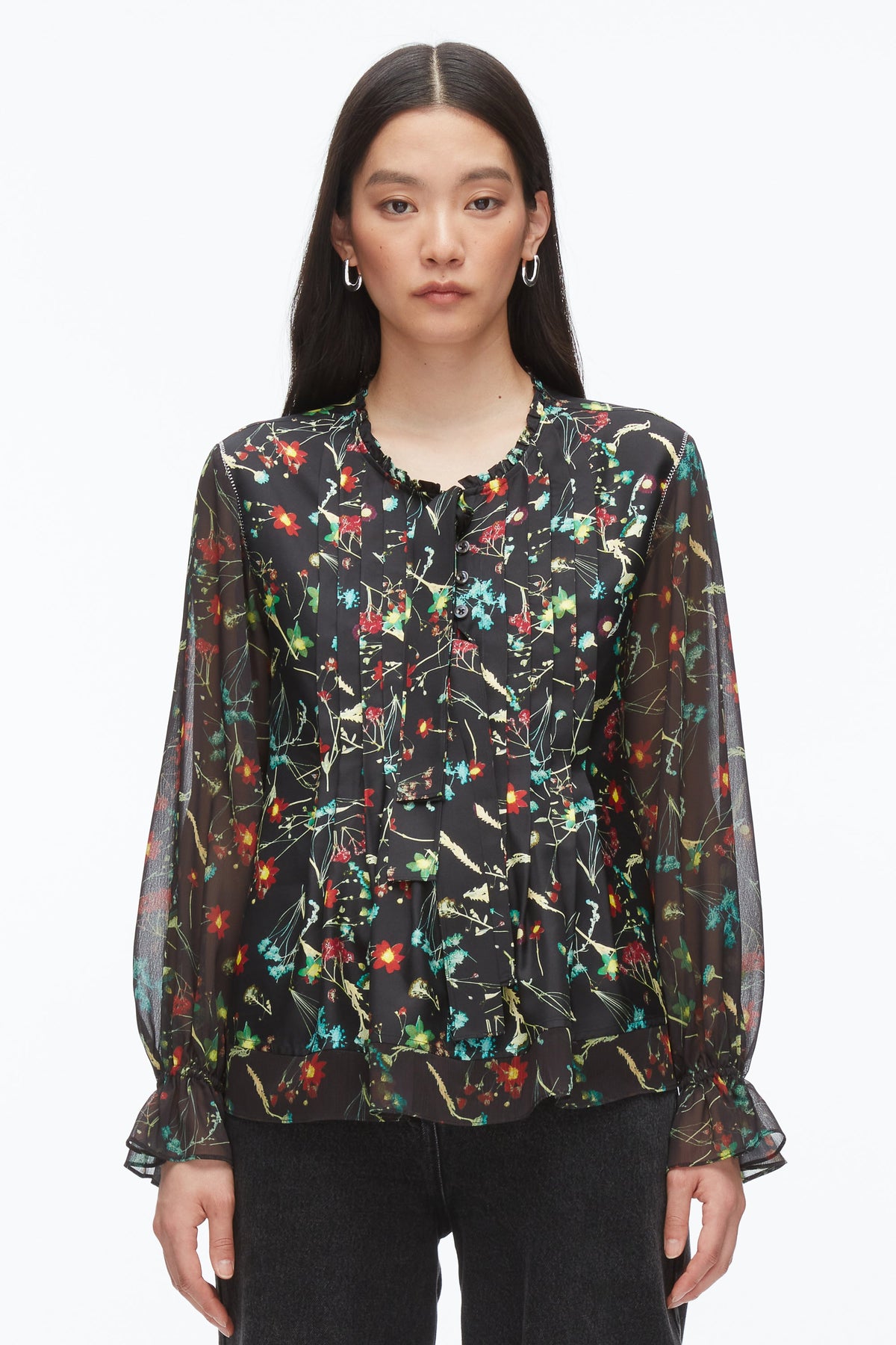 Bliss Floral Blouse Black Multi