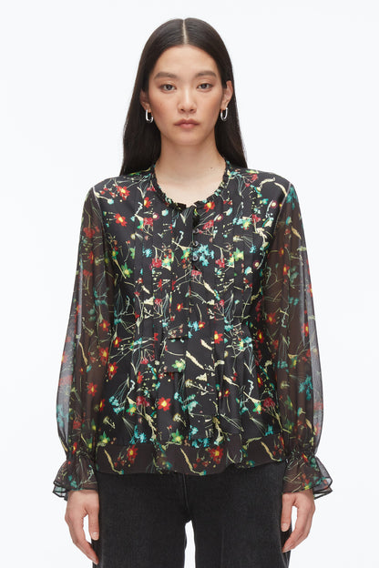 Bliss Floral Blouse Black Multi