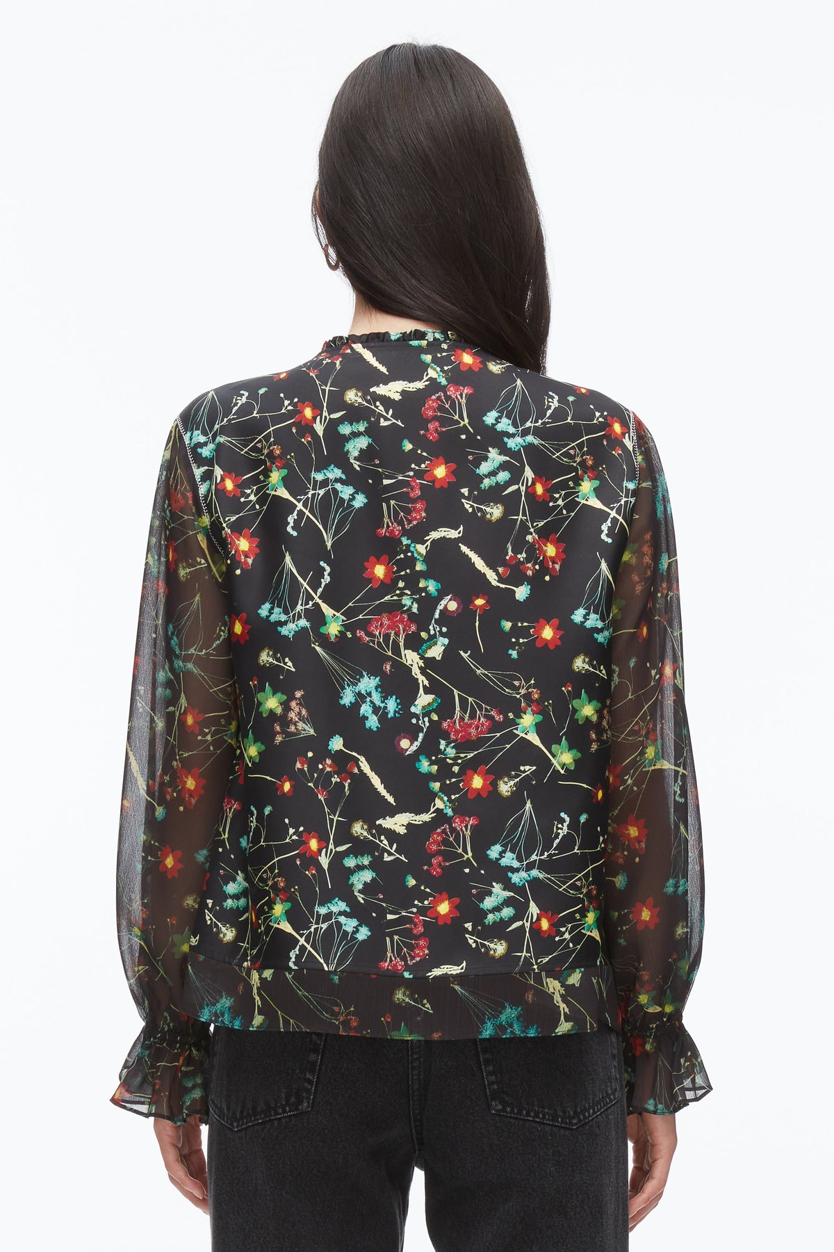 Bliss Floral Blouse Black Multi