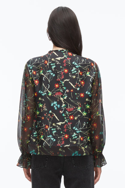 Bliss Floral Blouse Black Multi