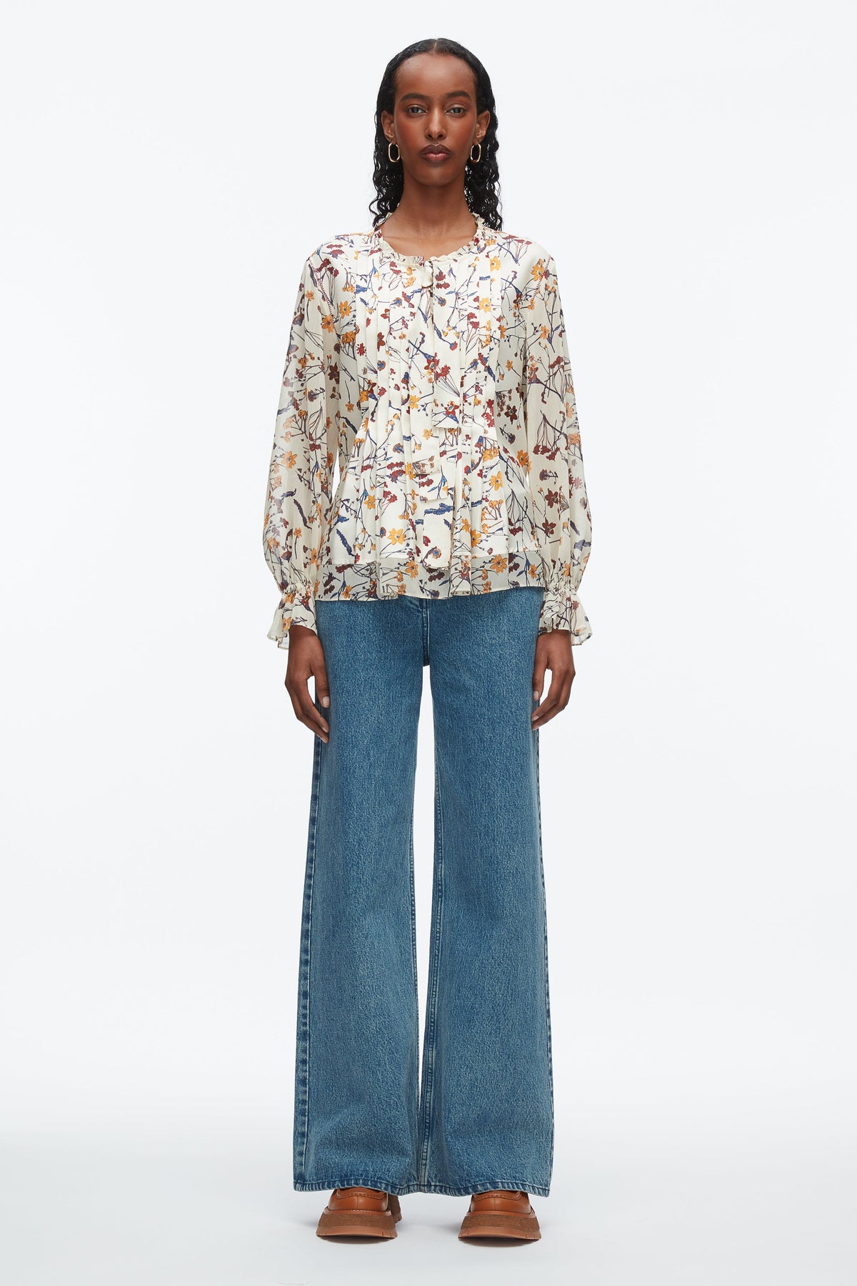 Bliss Floral Blouse Parchment Multi