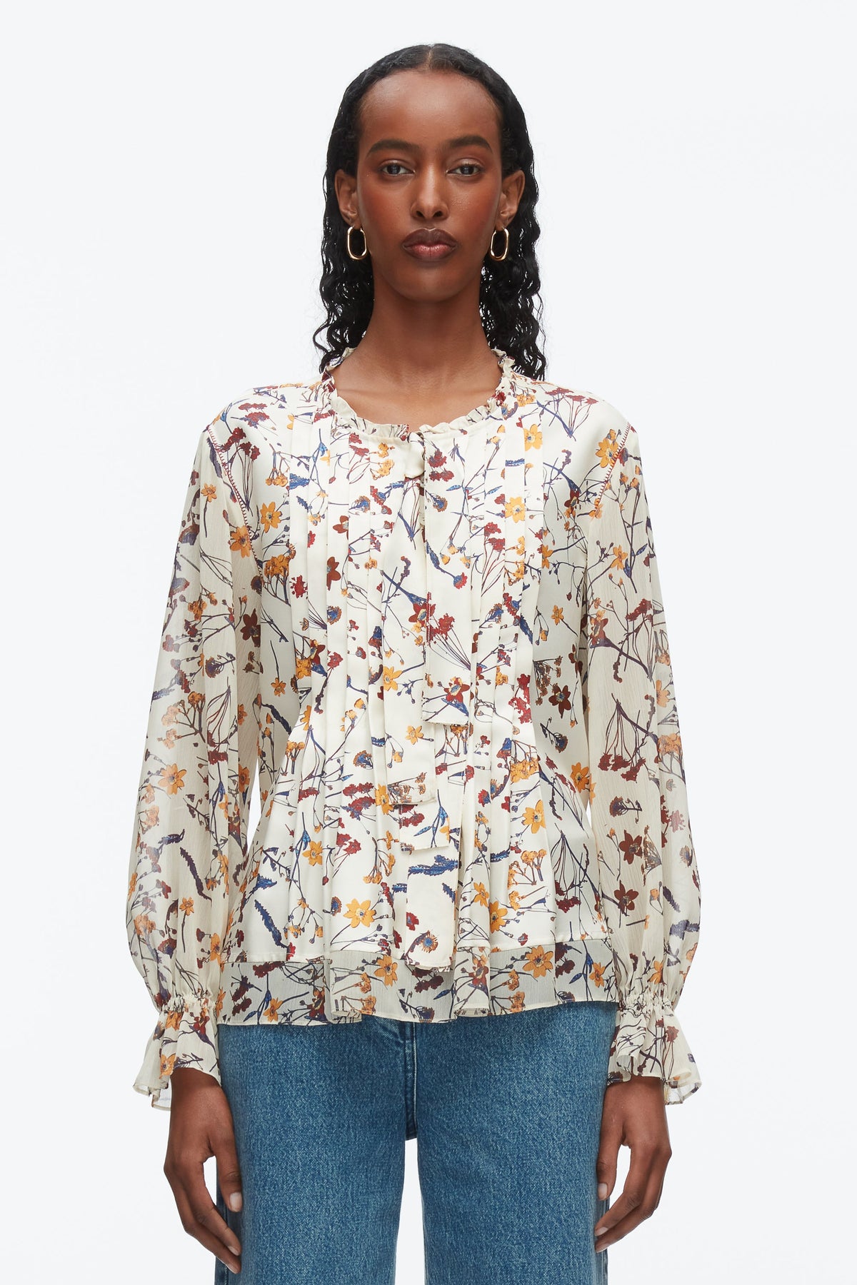 Bliss Floral Blouse Parchment Multi