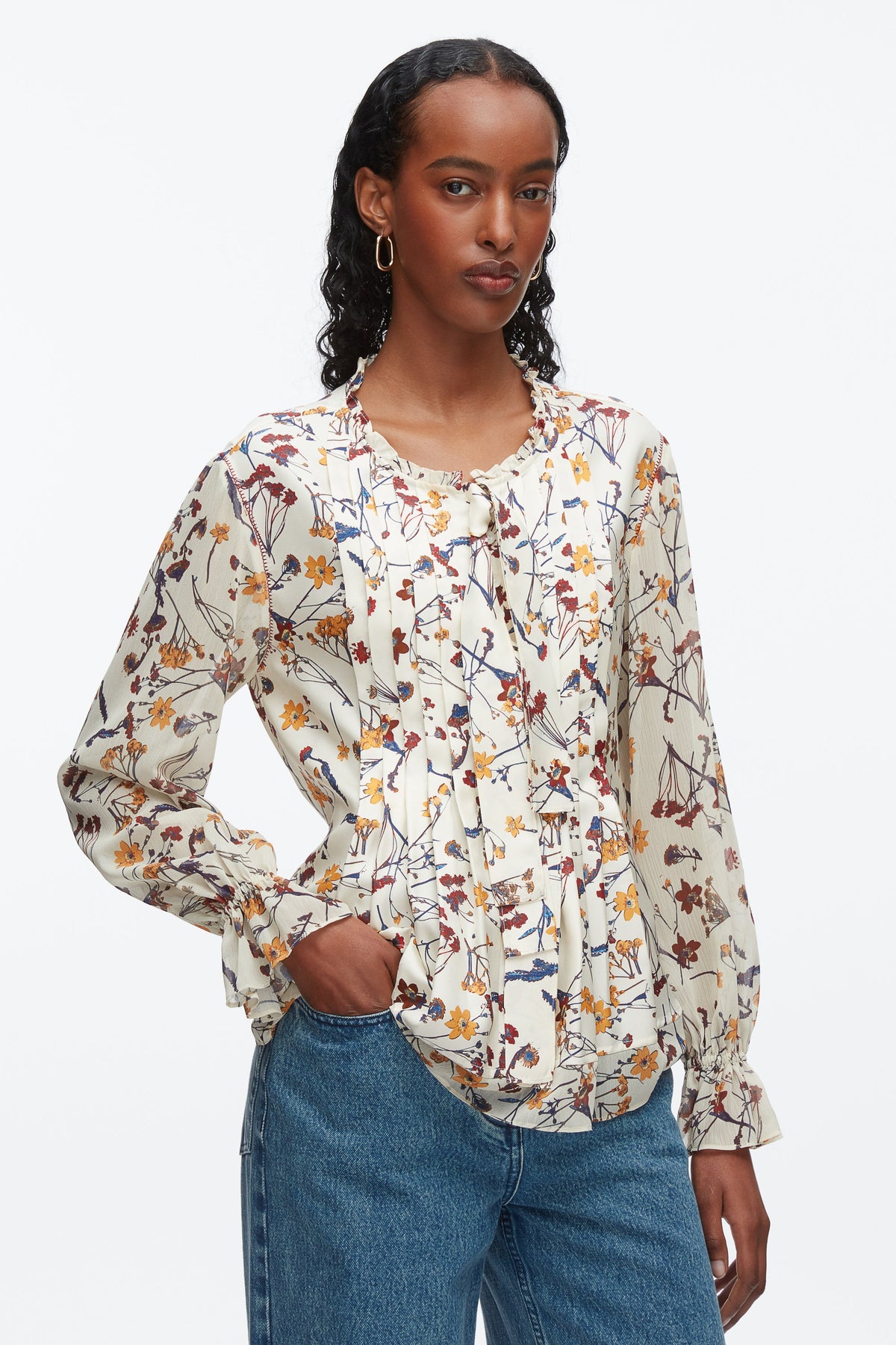 Bliss Floral Blouse Parchment Multi