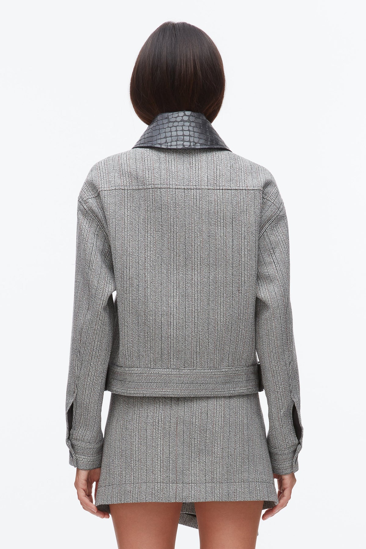 Jaspé Cropped Jacket Grey Multi