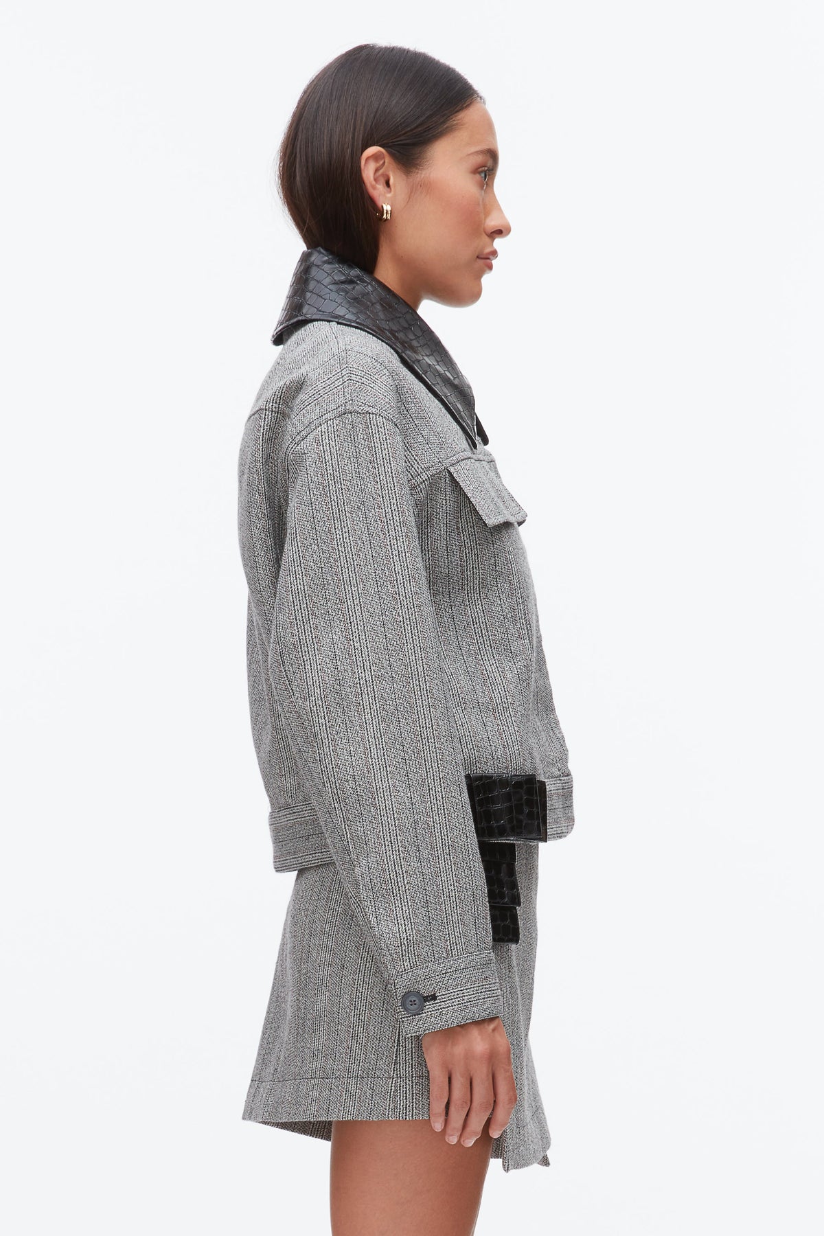 Jaspé Cropped Jacket Grey Multi