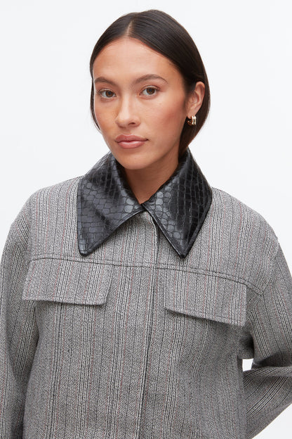 Jaspé Cropped Jacket Grey Multi