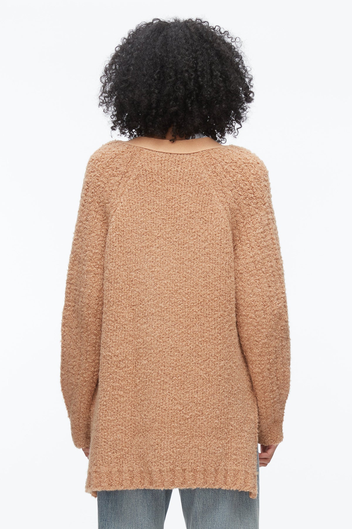 Boucle Cardigan Coat Fawn