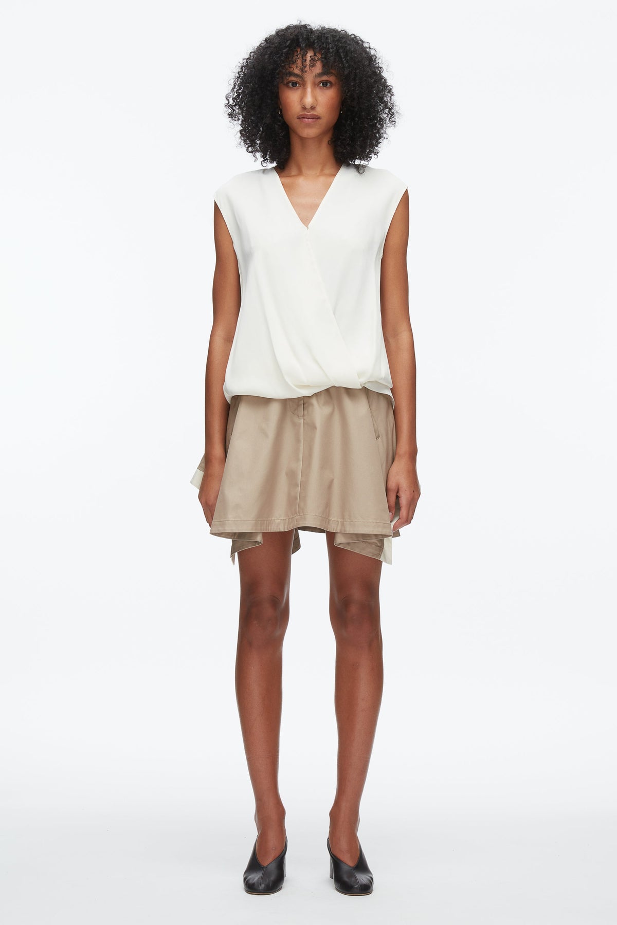 Soft Drape Sleeveless Blouse Ivory