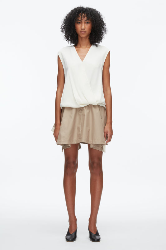 Soft Drape Sleeveless Blouse Ivory