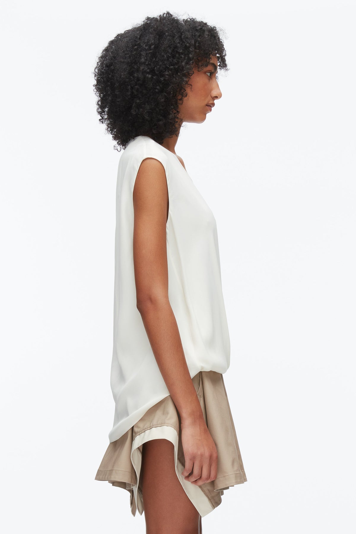 Soft Drape Sleeveless Blouse Ivory