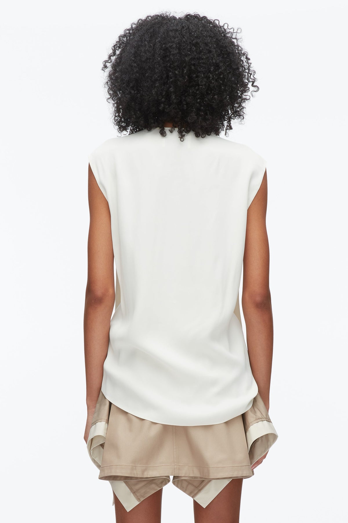 Soft Drape Sleeveless Blouse Ivory