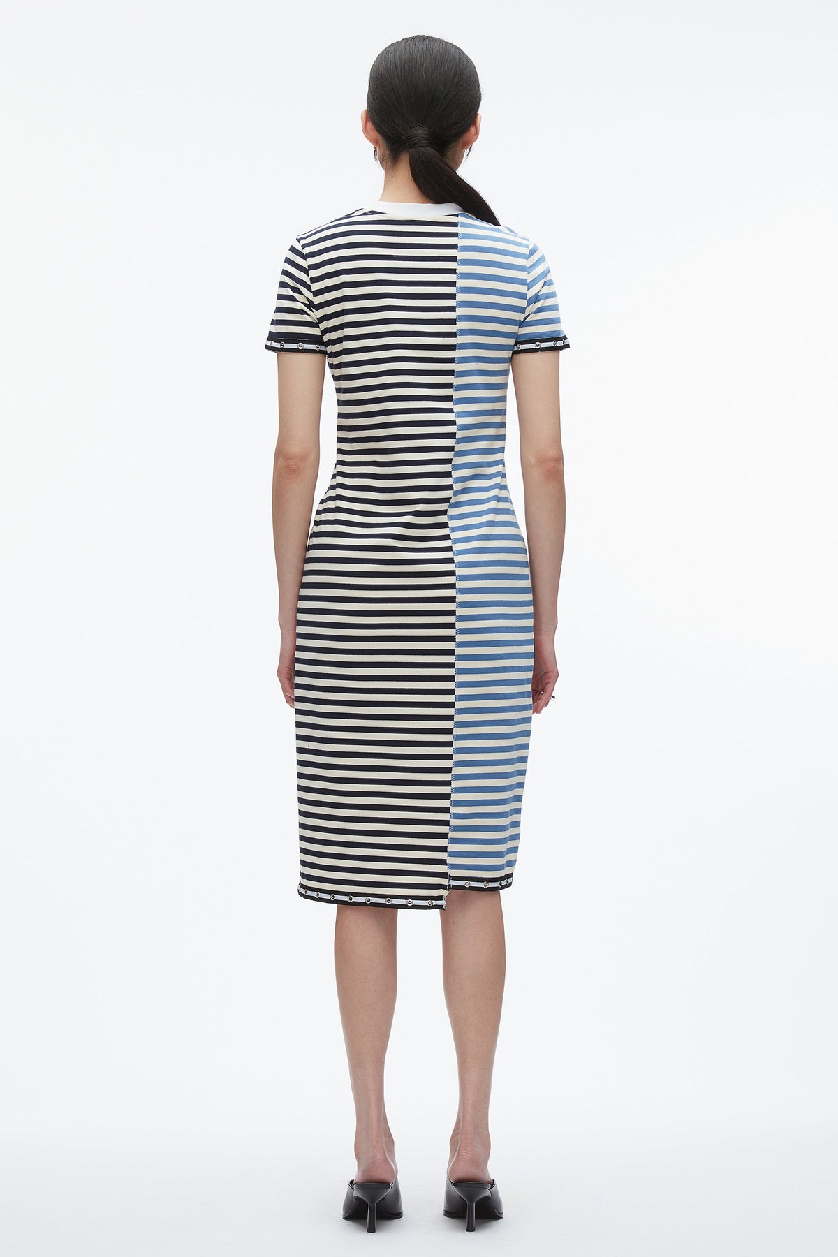 Patchwork Stripe T-shirt Dress Midnight Multi
