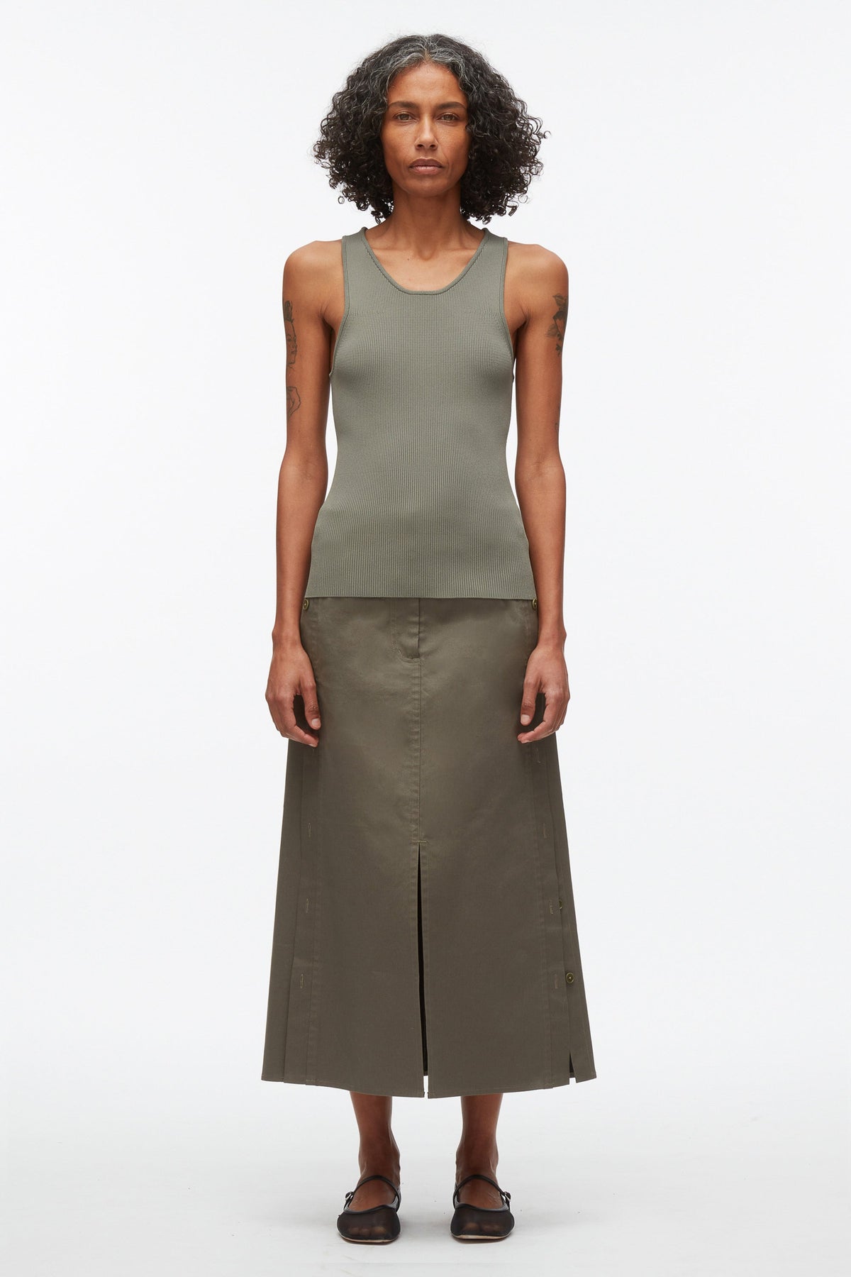 Compact Rib Layering Tank Sage