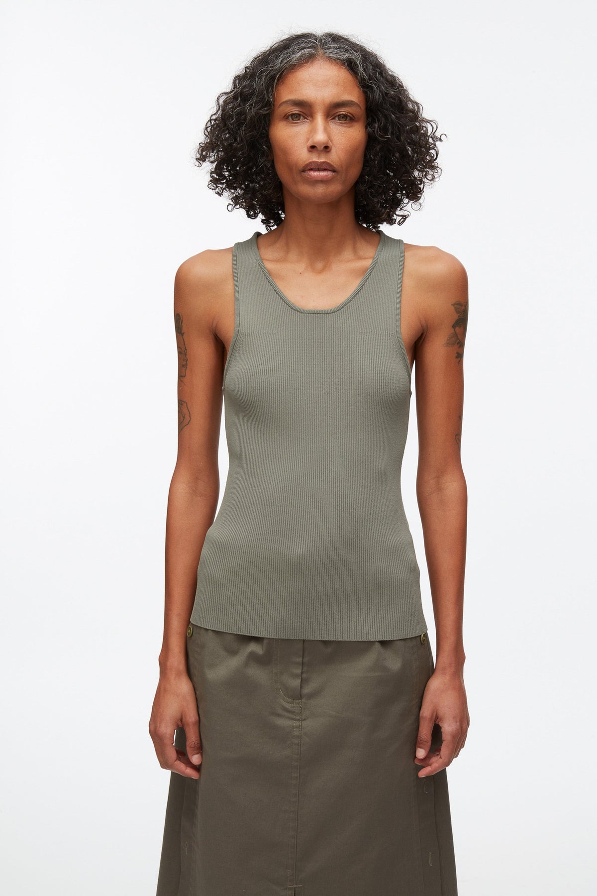 Compact Rib Layering Tank Sage