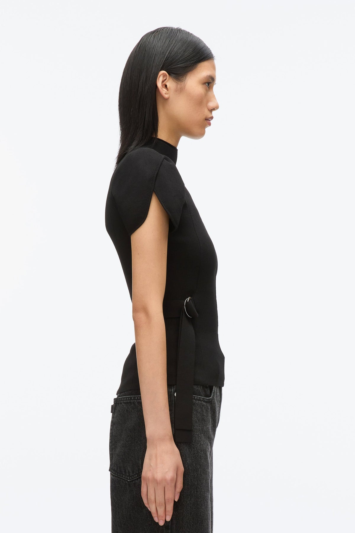 Compact Rib Tulip Top Black