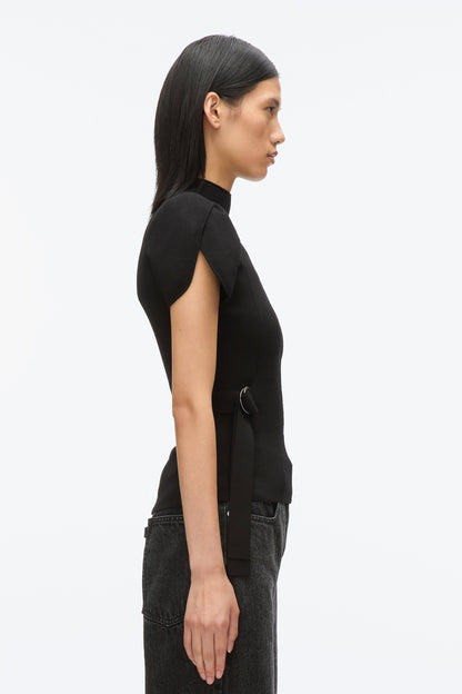 Compact Rib Tulip Top Black