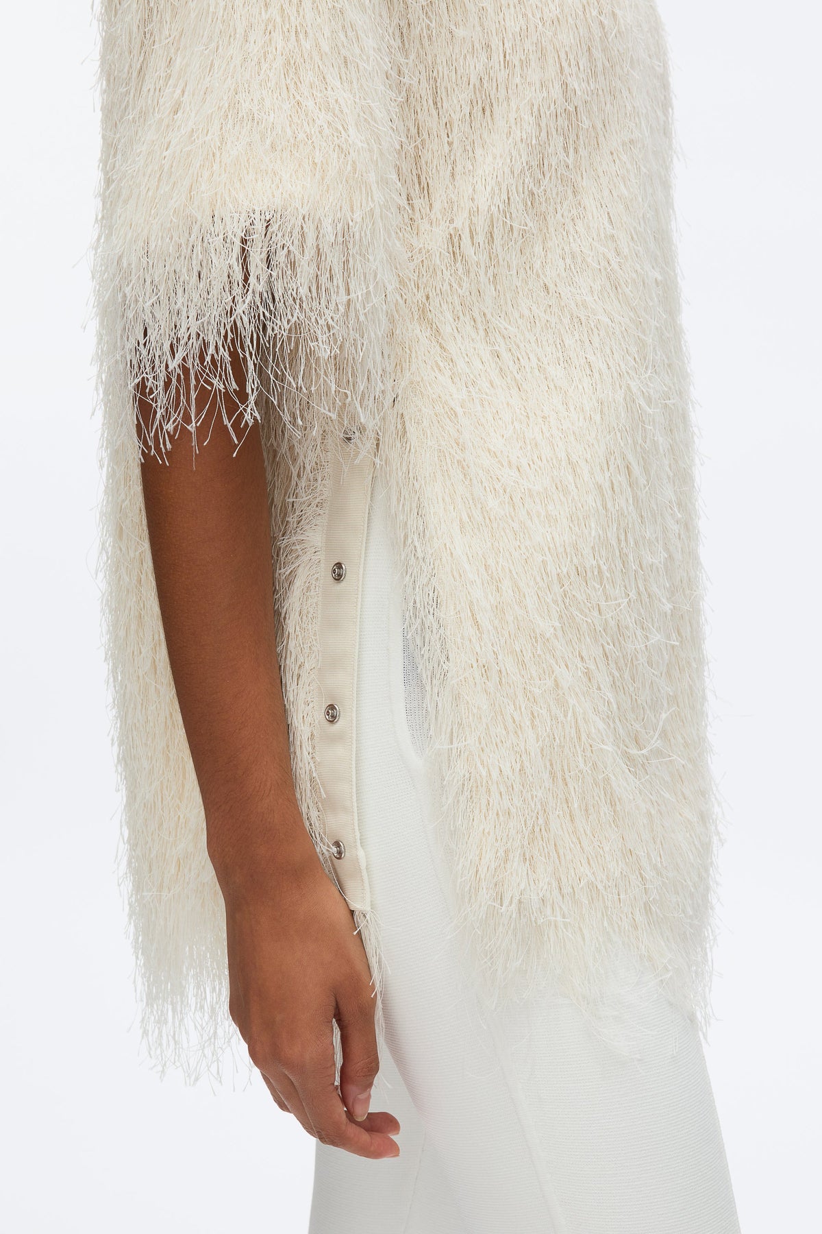 Fringe Boxy Tee Ivory