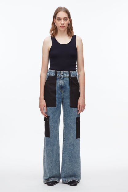 Denim Carpenter Pant Washed Medium Blue