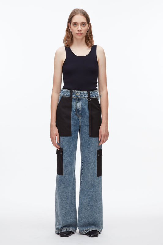 Denim Carpenter Pant Washed Medium Blue