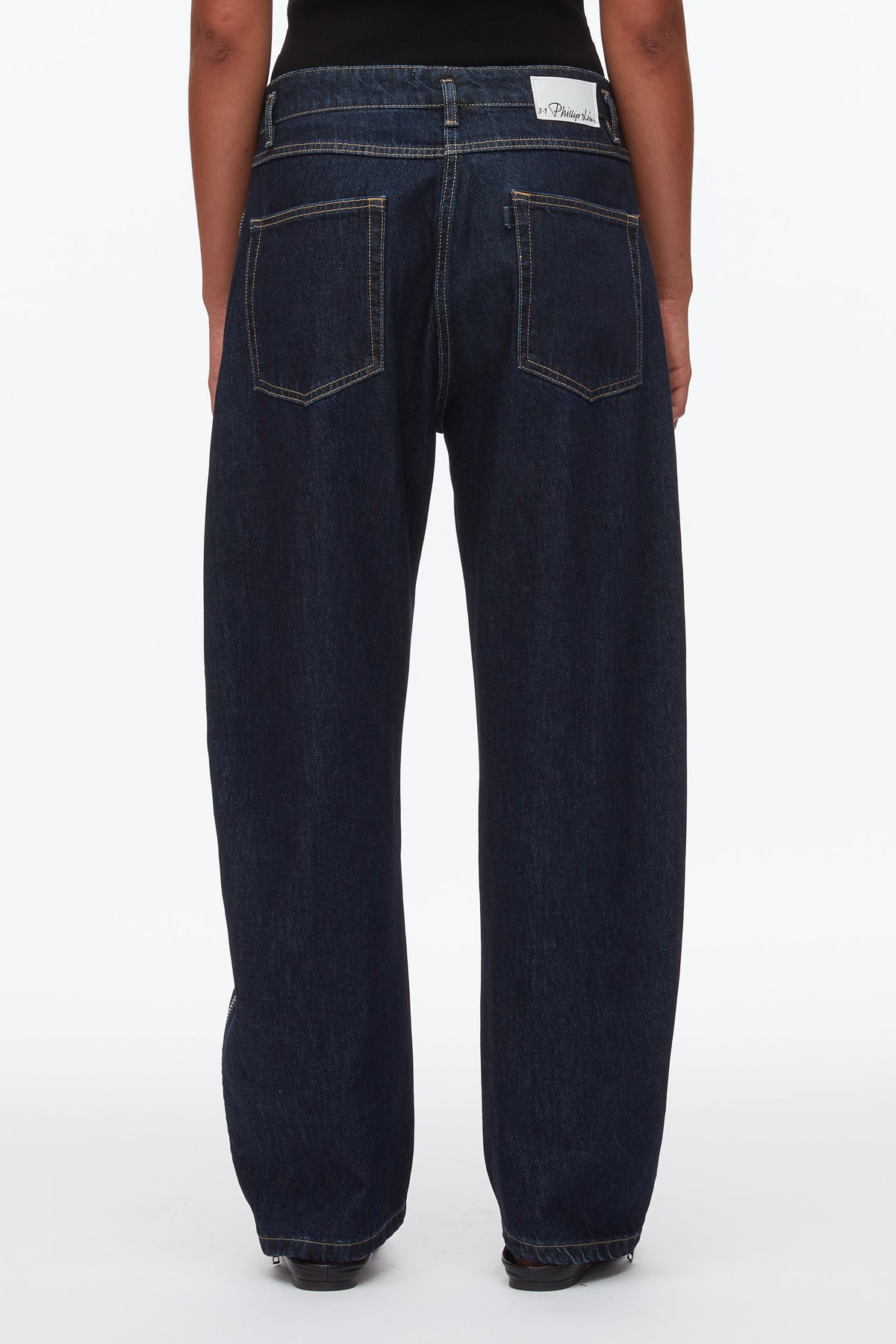 Curve Denim Pant with Zip Dark Indigo