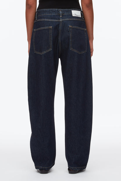 Curve Denim Pant with Zip Dark Indigo