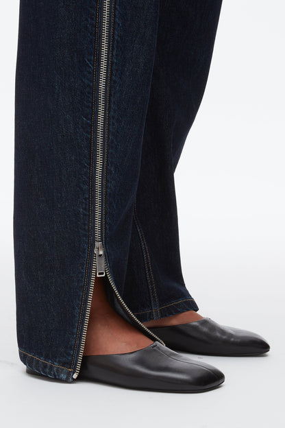Curve Denim Pant with Zip Dark Indigo