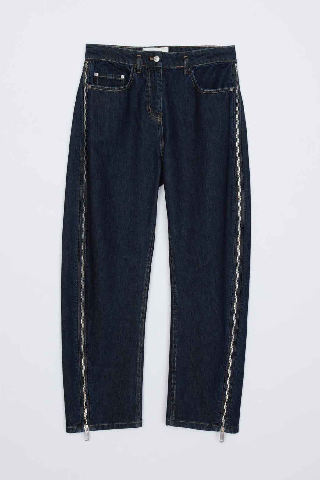 Curve Denim Pant with Zip Dark Indigo