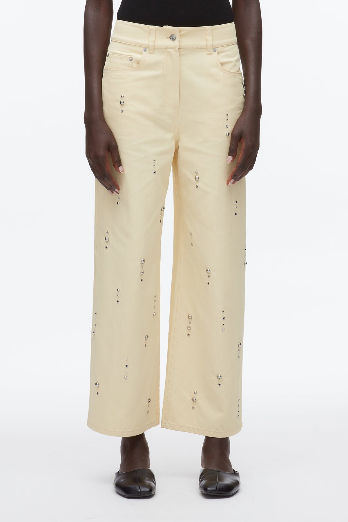 Stud Embellished Wide Leg Pant Ginko