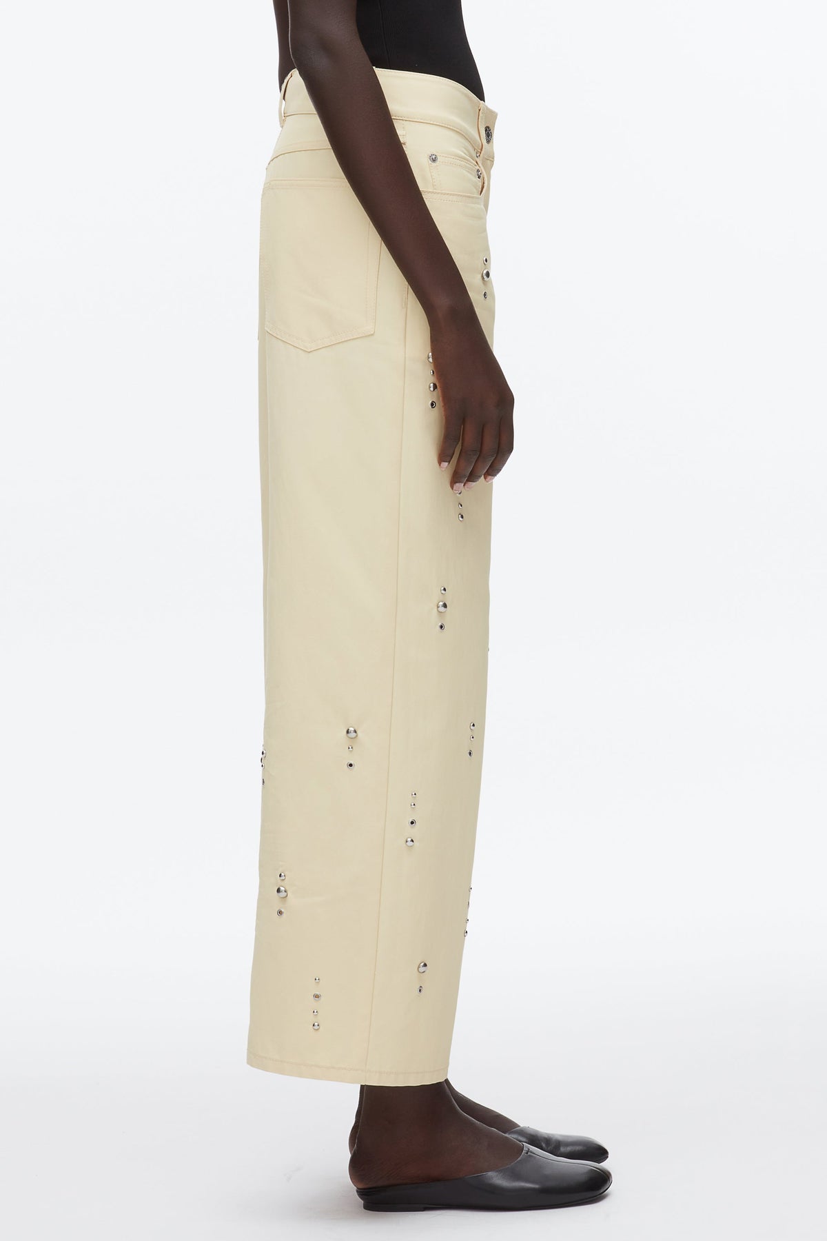 Stud Embellished Wide Leg Pant Ginko