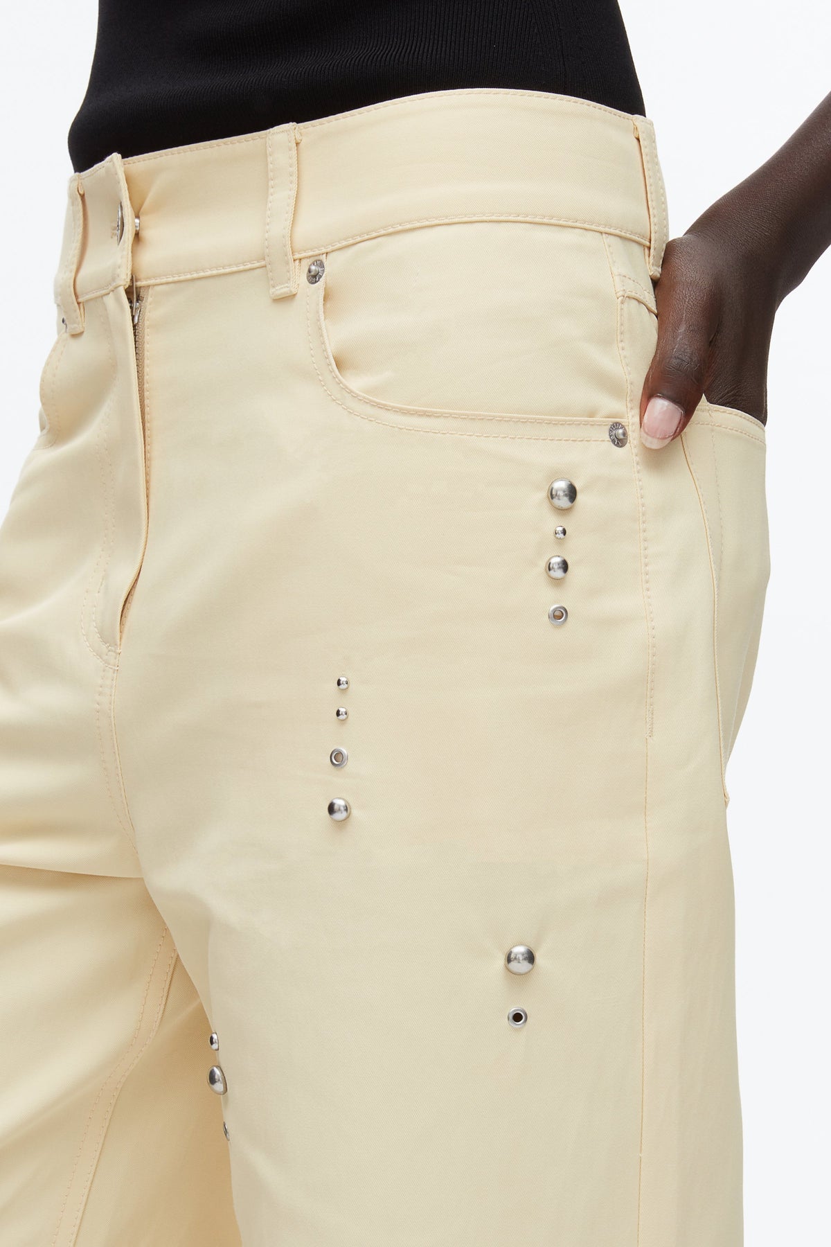 Stud Embellished Wide Leg Pant Ginko