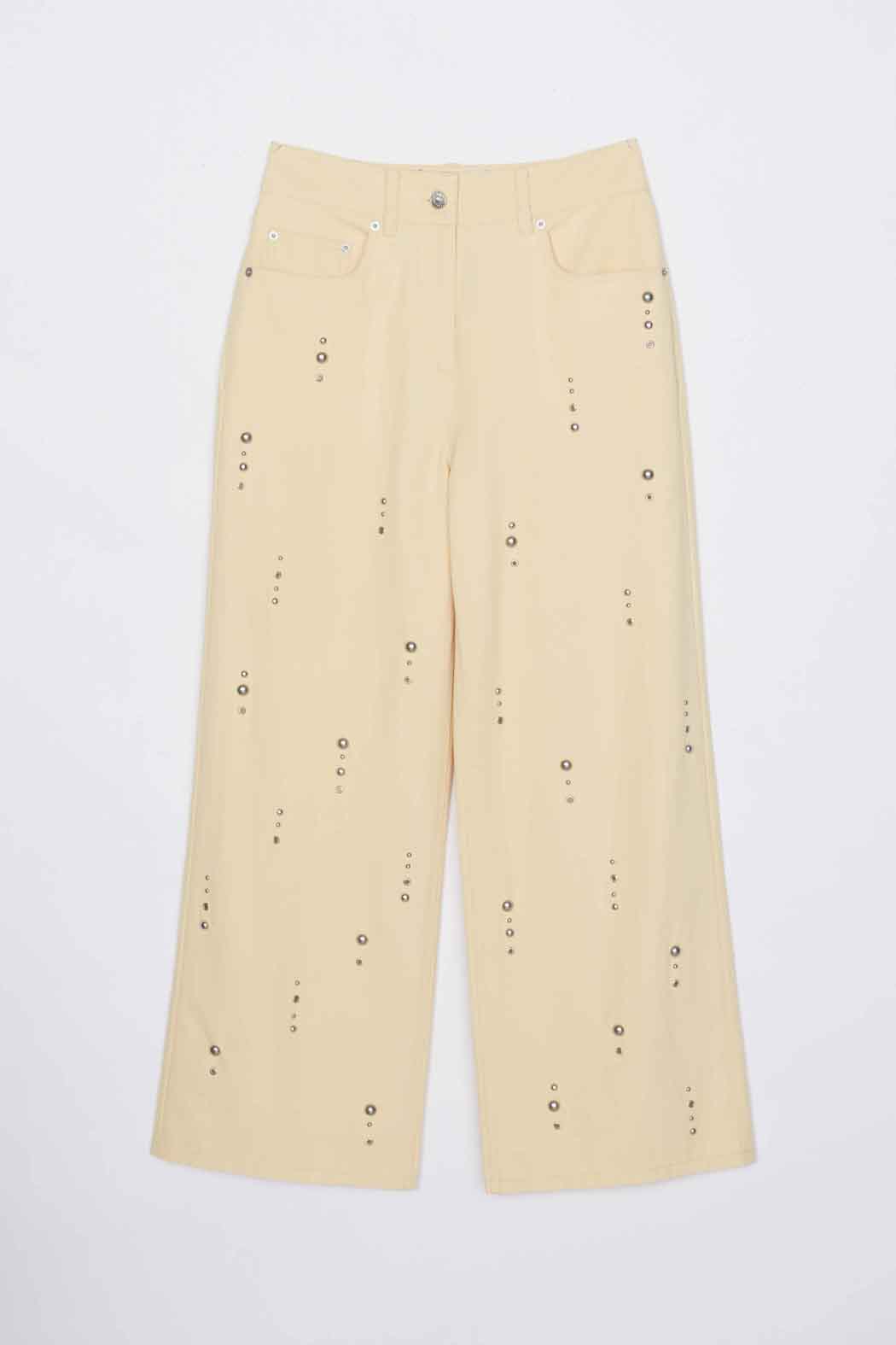 Stud Embellished Wide Leg Pant Ginko