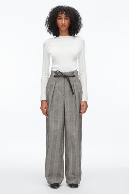 Origami Wide Leg Pant Blk Multi