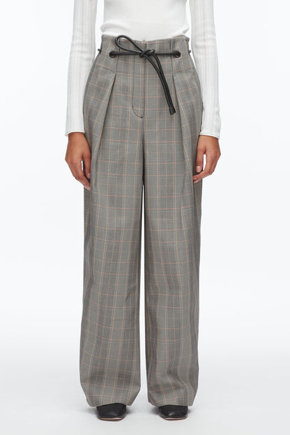 Origami Wide Leg Pant Blk Multi